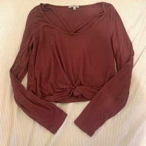 Charlotte Russe Long-Sleeve Crop Top
